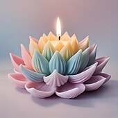 abordables Moisissure-Moule en silicone en forme de lotus - Bougie d&#039;aromathérapie DIY, décoration de mariage, ensemble de fabrication de bougies roses, cadeau unique pour la Saint-Valentin, la fête des mères, un