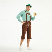 economico Uomini-Oktoberfest Lederhosen Cappello alpino Bavarese Tedesco Alpino Prati Per uomo Feste Festa della birra Panno in stile tradizionale