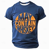 preiswerte Lustige T-Shirts für Männer-Oktoberfest Herren Whiskey T Shirt Kurzarm T-Shirt 3D-Druck Rundhalsausschnitt Hemd Mode Übertrieben Täglich Party Straße Lässig Schwarz Blau Grün Sommer Frühling Bekleidung S M L XL XXL XXXL