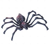 cheap Halloween Hanging &amp; Tabletop Decorations-Halloween 3D Printed Spider Figurine, Large Poseable Spider Toy with Movable Joints, Retractable Articulated Animal Model for Halloween Decoration or Prank Props