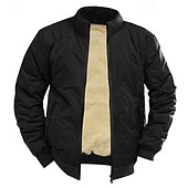cheap Fleece &amp; 3 in 1 Jackets-Men&#039;s Quilted Puffer Jacket Winter Jacket Hiking Fleece Jacket Winter Outdoor Thermal Windproof Fleece Jackets Black Grey
