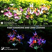 cheap Landscape Lights-2 Pcs Solar Butterfly Tree Lights Outdoor Waterproof Pathway Lights for Wedding Party Villa Walkway Garden Lawn Camping Party Landscape Decoration