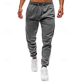 cheap Joggers-Men's Athletic Pants Sweatpants Joggers Trousers Pocket Elastic Waist Drawstring Color Block Comfort Sports Outdoor Daily Fashion Casual Black Light Grey Micro-elastic