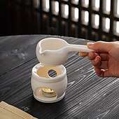 billige nattbordslampe-2 stk. stearinlys smelteovn røkelsebrenner for hjemmet daglig duftdiffuser japansk keramisk tekanne komfyr essensiell oljebrenner
