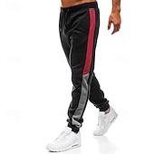 cheap Joggers-Men's Athletic Pants Sweatpants Joggers Trousers Pocket Elastic Waist Drawstring Color Block Comfort Sports Outdoor Daily Fashion Casual Black Light Grey Micro-elastic