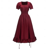 levne Šaty-Retro Středověké Renesanční Košile Keltské šaty Šaty inspirované Regency Ren Faire Viking Elfí Dámské Keltské Pirát Fantazie předvečer Všech svatých Karneval Plesová maškaráda LARP Dospělí Šaty
