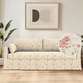 preiswerte Sofabezug-Sofabezug für Hyltarp-Sofa, gesteppt, floral, 100 % Baumwolle