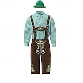 abordables Hombres-Oktoberfest Lederhosen Camisas Sombrero alpino bávaro Alemán alpino prados Hombre Fiesta Festival de Cerveza Paño de estilo tradicional