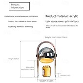 economico lampada da comodino-Scalda candele a cera regolabile in altezza, lampada da tavolo con supporto in acrilico, scalda-aromaterapia per camera da letto, scalda-fragranze da comodino (interruttore dimmer temporizzato)