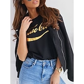 economico giacche casual-Per donna Giacca in Ecopelle Confortevole Traspirante Cerniera Casual Semplice Vacanza Streetwear Casuale Abbigliamento quotidiano Cerniera Corto Bavero Taglia piccola Manica Lunga Capispalla Nero