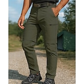 abordables Bas-Homme Pantalons d&#039;Extérieur Pantalons Cargo Pantalons Convertibles à Fermeture Éclair Extérieur Coupe régulière Imperméable Respirant Séchage Rapide Léger Pantalons Taille Élastique Noir Vert Véronèse