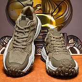 preiswerte Sneaker für Herren-Olivgrüne Wander-Sneaker für Herren – strapazierfähige Outdoor-Wanderschuhe mit atmungsaktivem Mesh und robuster Sohle für Trail-Walking, Camping und den täglichen Gebrauch im Freien