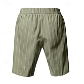 economico Vacanza-Per uomo Shorts Pantaloncini Estivi Pantaloncini casual Tasca Coulisse Elastico in vita A righe Comodità Indossabile Lunghezza al ginocchio All&#039;aperto Sport Quotidiano Moda Casual Nero Bianco