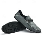 abordables Chaussures sans lacets &amp; mocassins-Mocassins en daim beige pour hommes avec boucle, légers et flexibles, parfaits pour une tenue de bureau décontractée, des soirées sociales et des journées de détente