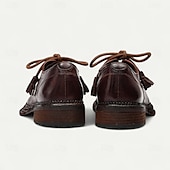 billiga Klassiska Klädskor-Herrloafers i brunt läder med mockasiner, tofsdetalj och Goodyear-randsydda detaljer – bekväma och eleganta skor för både vardagliga och semiformella tillfällen