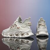 billige Sneakers til herrer-gule herresneakers med flammedesign, lett, pustende overdel, komfortabel passform for løping, trening og hverdagsbruk