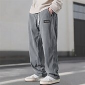 baratos Calças de Corrida &amp; Meias-Homens Calça Joggers Calças Esportivas Calças de Corrida Cintura elástica Com Cordão Calças Desportos e Ar livre Casual Outono Algodão Secagem Rápida Leve Respirável Tênis Cooper Corrida Normal Roupa