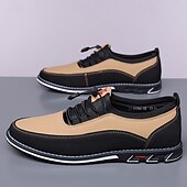 cheap Semi-Formal-Men&#039;s Beige and Black Athletic Sneakers with Elastic Lace-Up Design and Cushioned Sole – Comfortable and Stylish Sports Footwear for Casual Wear, Running, and Outdoor Activities