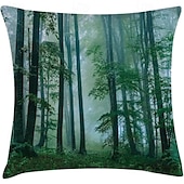 billige Putetrekk-Landskaps skog dekorative kasteputer var dekning 1PC myk firkantet couch putevar putevar soverom stue sofa stol