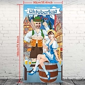 Χαμηλού Κόστους Oktoberfest-Μπανέρ Φωτογραφίας Οκτόμπερφεστ Στεφάνια Φόντου Props Βαυαρική Σημαία Ψηφιακό Μπανέρ για Γερμανική Θεματική Διακόσμηση Πάρτι