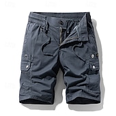 economico Classico-Per uomo Pantaloncini cargo Shorts Pantaloncini Estivi Coulisse Elastico in vita Multi-tasche Semplice Comodità Indossabile Lunghezza al ginocchio All&#039;aperto Sport Quotidiano Moda Casual Nero Cachi