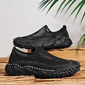 billige Sneakers til herrer-Brune sportsandaler for menn med pustende nettingoverdel og sklisikker såle for strand og fotturer