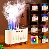 זול אורות דקורטיביים-1 pc מכשיר אדים שקט אוויר מפזר שמן ארומטי חמישה חורים דינמי צבעוני קוטב מכשיר אדים לבית חדר שינה למשרד מכשיר אדים USB תקע