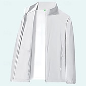 preiswerte Wasserdichte Jacken-Herren Outdoorjacke Wanderjacke Regenmantel Außen Sonnenschutz Wanderoutfits Wanderbekleidung Frühling Herbst Oberteil Camping / Wandern / Höhlenforschung Laufen Dunkelgrau Schwarz Blau