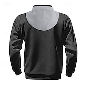 billige grunnleggende hettegensere for menn-Herre Hattetrøje Hettegenser med glidelås Aprikos Svart Hvit Vin Rød Med hette عادي Sport &amp; Utendørs Daglig Ferie Polyester Gatemote Grunnleggende Fritid Vinter Høst Klær Gensere Gensere Langermet