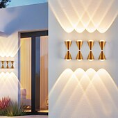 economico applique da esterno-Lampada da parete a LED per esterni 10W, illuminazione up/down, per interni, 4/6/8/10 teste, curva, impermeabile, IP65, lampada da camera da letto moderna, luce bianca calda, AC85-265V