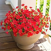 baratos Plantas Artificiais-Pacote com 8 flores artificiais de ipomeia, flores de plástico duráveis e resistentes ao desbotamento para decoração de primavera, Páscoa, Dia dos Namorados, Dia das Mães, decoração de jardim