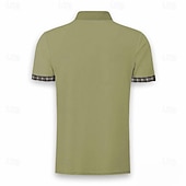  Herren Stammes Poloshirts Golfshirt Kurzarm Polo-Shirts Hemden mit Kragen Urlaubskleidung Party-Outfits Knöpfe 3D-Druck Sommer Frühling Blau Grün Khaki