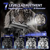 economico Fotocamera e foto-Visione notturna 4K HD montata sulla testa con ingrandimento 8x, modalità a 4 colori, zoom 8x, scheda di memoria da 64 GB per registrazione e riproduzione ad alta definizione, sorveglianza del