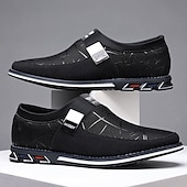 cheap Men&#039;s Slip-ons &amp; Loafers-Men&#039;s Black Mesh Slip-On Casual Shoes with Star Pattern – Lightweight Streetwear Shoes for Travel, Urban Walks &amp; Weekend Outings