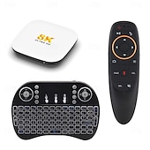 abordables Cajas de TV-Decodificador de TV inteligente Android 14 H96 Max M2 Plus, Rockchip RK3528, LAN de 1000 Mbps, WiFi 6, Bluetooth 5.4, resolución 8K, 4K, Bluetooth, control remoto con giroscopio de voz y reproductor