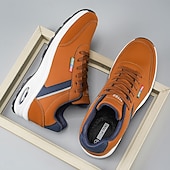 tanie Casualowe sneakersy-męskie brązowe i granatowe trampki Air Cushion – oddychające, lekkie buty sportowe z amortyzacją do codziennych spacerów, ćwiczeń na siłowni i podróży po mieście