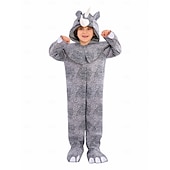 Rhino Halloween Kigurumi Pajamas Onesies Fairy Tail Animal Cosplay Kid's Boys' Girls' Halloween Carnival World Book Day Performance Educational Dress Up School Event Dress Up Easy Halloween Costumes4