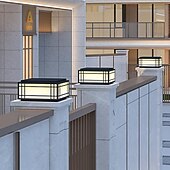 お買い得  ポストライト-屋外ポストライト器具 モダンな庭の入り口 屋外柱ライト 金属製ハウジング パティオ柱ライト 110-240V 5W