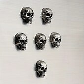 billige Halloween Kithen-6 stk. Halloween-skjelettmagneter i rustfritt stål til kjøleskap, kule søte gotiske dekorative magneter for voksne, gutter, kjøkken, kontor, tavler, skap