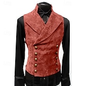 cheap Tops-Retro Vintage Medieval Vest Ren Faire Prince Nobleman Men&#039;s Pirate Fantasy Masquerade Party / Evening Adults&#039; Vest