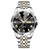 economico Orologi meccanici-Orologi da uomo di lusso, alla moda, originali, al quarzo, da polso, impermeabili, luminosi, con data e settimana.