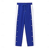 preiswerte Sweatpants-Herren Jogginghose Jogginghose mit weitem Bein Hose Trainingshose Gerade geschnittene Sweatpants Kordelzug Elastischer Bund Seitenknopf Einfach Komfort Atmungsaktiv Volle Länge Outdoor Täglich