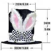 levne Doplňky-Alice in Wonderland Pohádka Śílenec Bílý králík Klobouky Doplňky Cylindr Postavy z pohádek cosplay Filmové kostýmy for Unisex Děti Dospělé předvečer Všech svatých Karneval Světový den knihy Výkon
