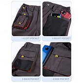 preiswerte Unterteile-Herren Cargohosen Wanderhosen Regenhose zum Wandern Patchwork Außen Normale Passform Wasserdicht Winddicht Schnelltrocknend Leicht Hosen Tasche Dunkelgrau Camping / Wandern Golfspiel Laufen S M L XL