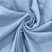 preiswerte Straße-Herren Hemd Leinenhemd Freizeithemd Knopfhemd Baumwollhemd Kokospalme Urlaub Hawaiianisch Schwarz Weiß Khaki Grau Langarm Stehkragen Sommer Frühling Bekleidung Druck