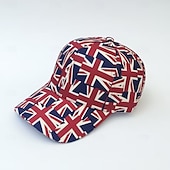 preiswerte Baseballkappe für Herren-Herren Unisex Baseballkappe Sonnenhut Trucker-Kappe Weiß Rote Polyester Verstellbar Mode Unabhängigkeitstag Festival Grafik Amerikanische Flagge Sonnenschutz Bequem Lässig / Alltäglich