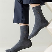 economico calzini da uomo-Per uomo 5 Paia Pacchi Multipli Calzini Calzini a Mezza Gamba Calzini da Corsa Calzini Casual Nero Bianco Colore Colore Solido / Tinta Unita Vacanza Sport &amp; Outdoor Quotidiano Base Medio Primavera