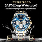 olcso Quartz órák-Férfi Kvarc Óra Luxus Nagy Dial Üzleti Lumineszcens Naptár Dátum Hét Vízálló Rozsdamentes Acél Óra