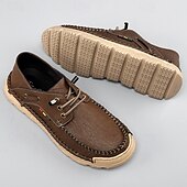 abordables sandales d&#039;extérieur-Baskets d&#039;extérieur pour hommes en cuir marron avec tige en mesh, semelle intérieure coussinée et semelle en caoutchouc durable pour le sport, la randonnée et les aventures actives en plein air