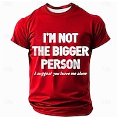  Mannen Grappige Graphic T-Shirt - "Ik Ben Niet De Grotere Persoon Ik Suggereren Dat Je Me Met Rust Laat" Slogan Casual Korte Mouwen Top